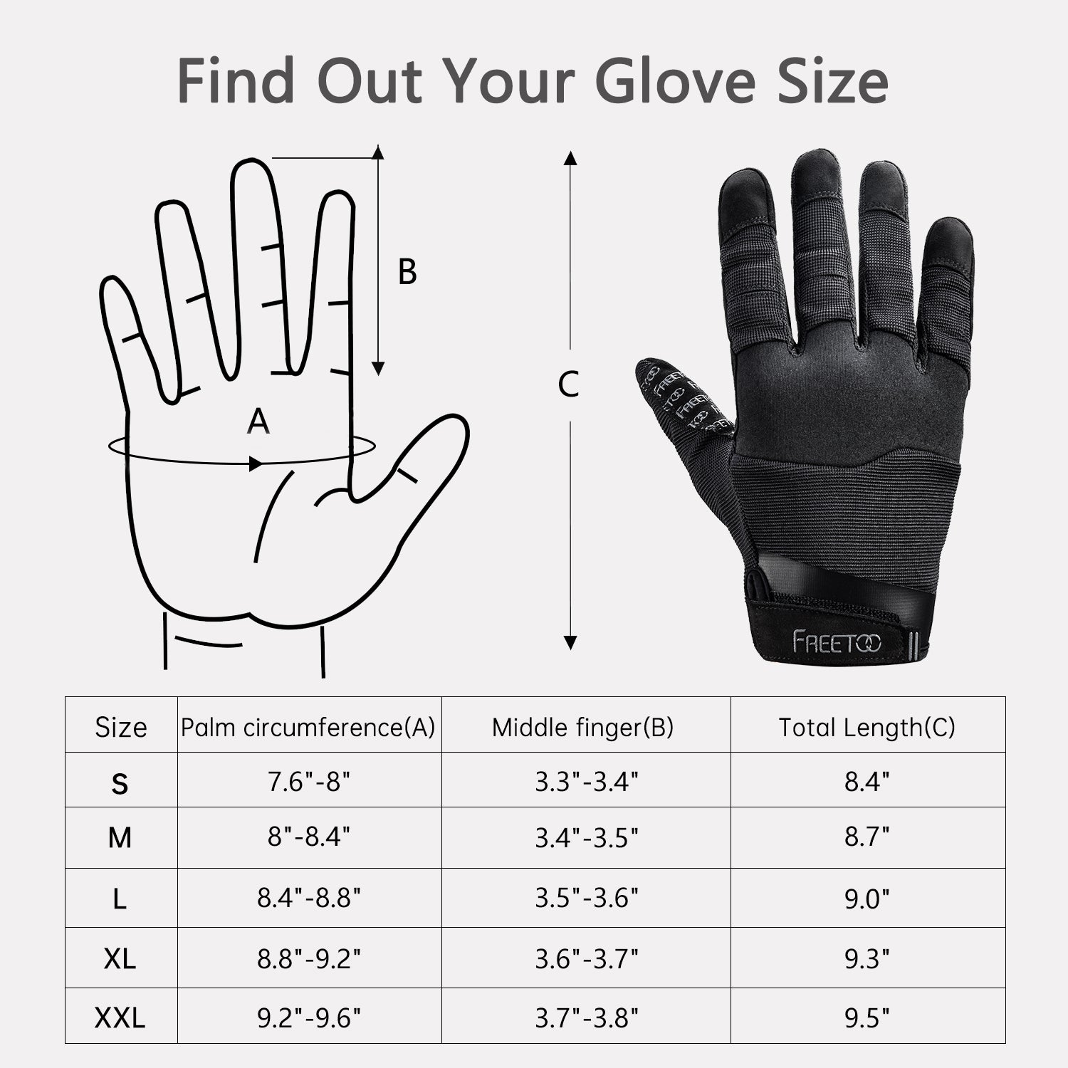 FREETOO® Touch Screen Tactical Shooting Gloves for Men
