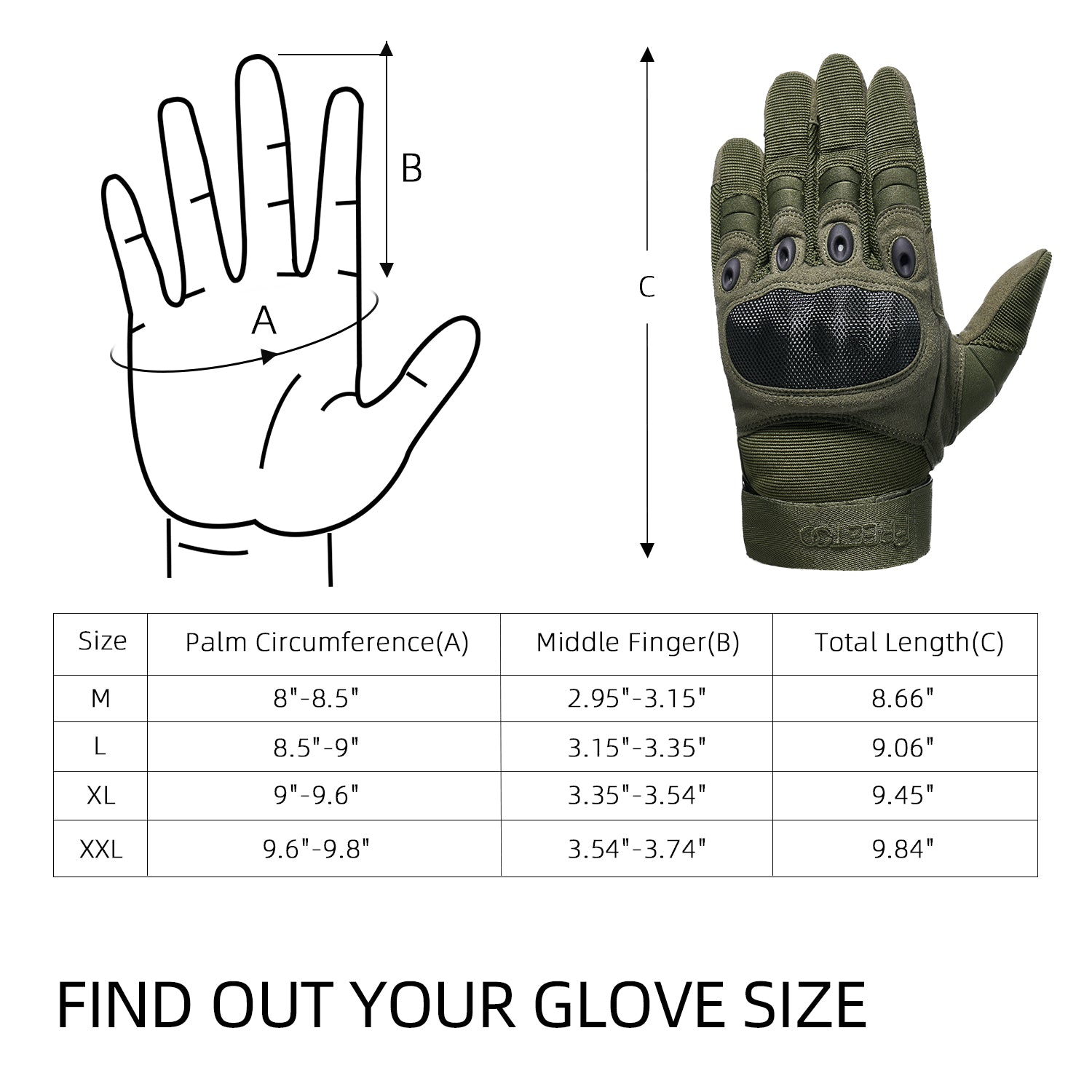 FREETOO® Knuckle Protection Tactical Gloves for Men